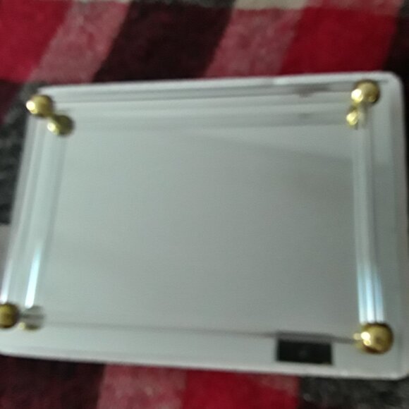 Vintage Luxury Vanity Tray with Gold Plated Trim and Mirrored Base NIB - Picture 3 of 5